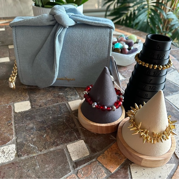 Nanette Lepore Handbags - Nanette Lepore Laiela Vintage Light Denim Bow Crossbody Purse with Bracelets NWT